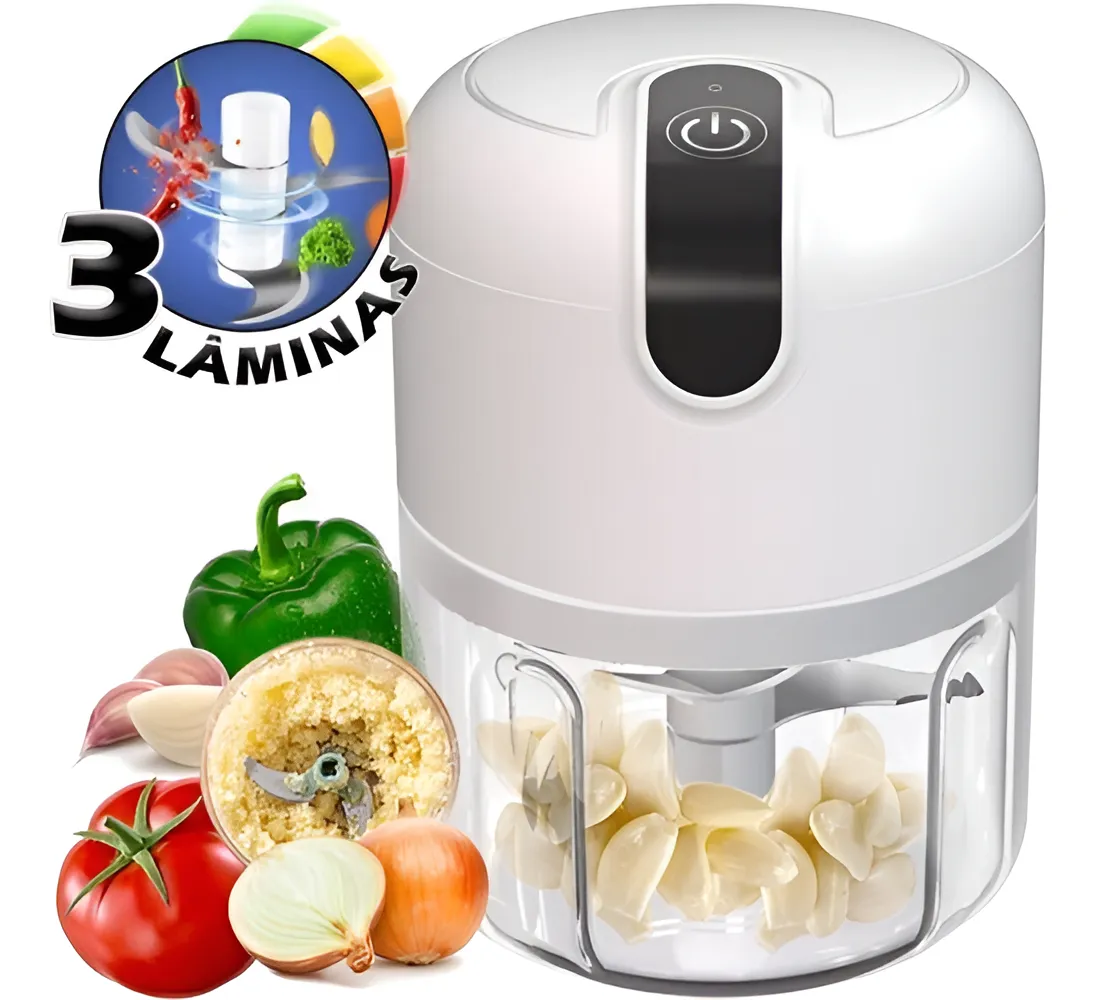 Mini Processador 3 Laminas Elétrico